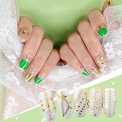 Gold Chains Nail Art Adhesive Stickers, 3D Metallic