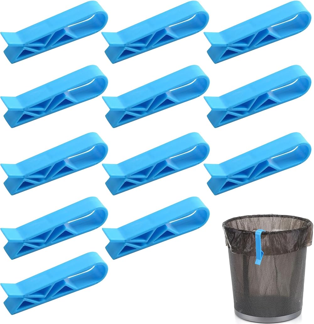 MEKEET 12PCS Wheelie Bin Clips Plastic Garbage Bag Holder Anti-Slip