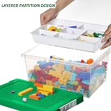 Greentainer Storage Bins with Lids Cube Toy Box Tray Stackable Organiser view 3