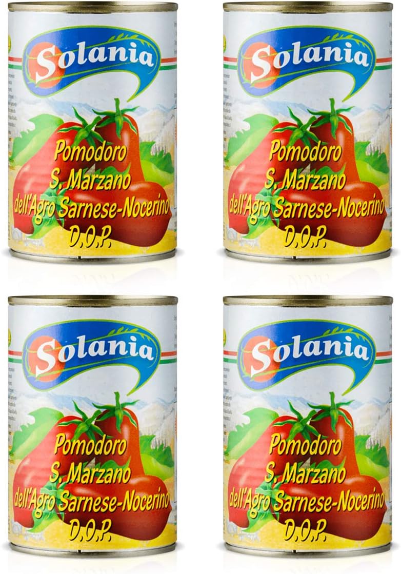 Solania San Marzano Tomatoes D.O.P. (4 x 400g) Amazon.co.uk Grocery
