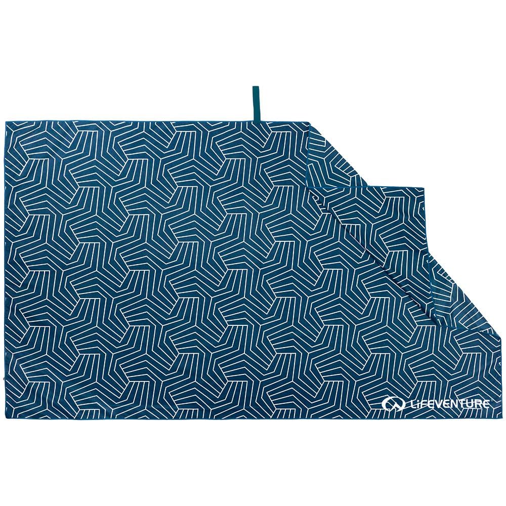 Lifeventure Recycled SoftFibre Travel Towel — Compact, Lightweight Quick-Dry Sports & Beach Towel, Sand-Free Design, Giant (Navy)