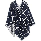 Moss Rose Women's Shawl Wrap Poncho Ruana Cape Open Front Cardigan Shawls for Spring Fall Winter