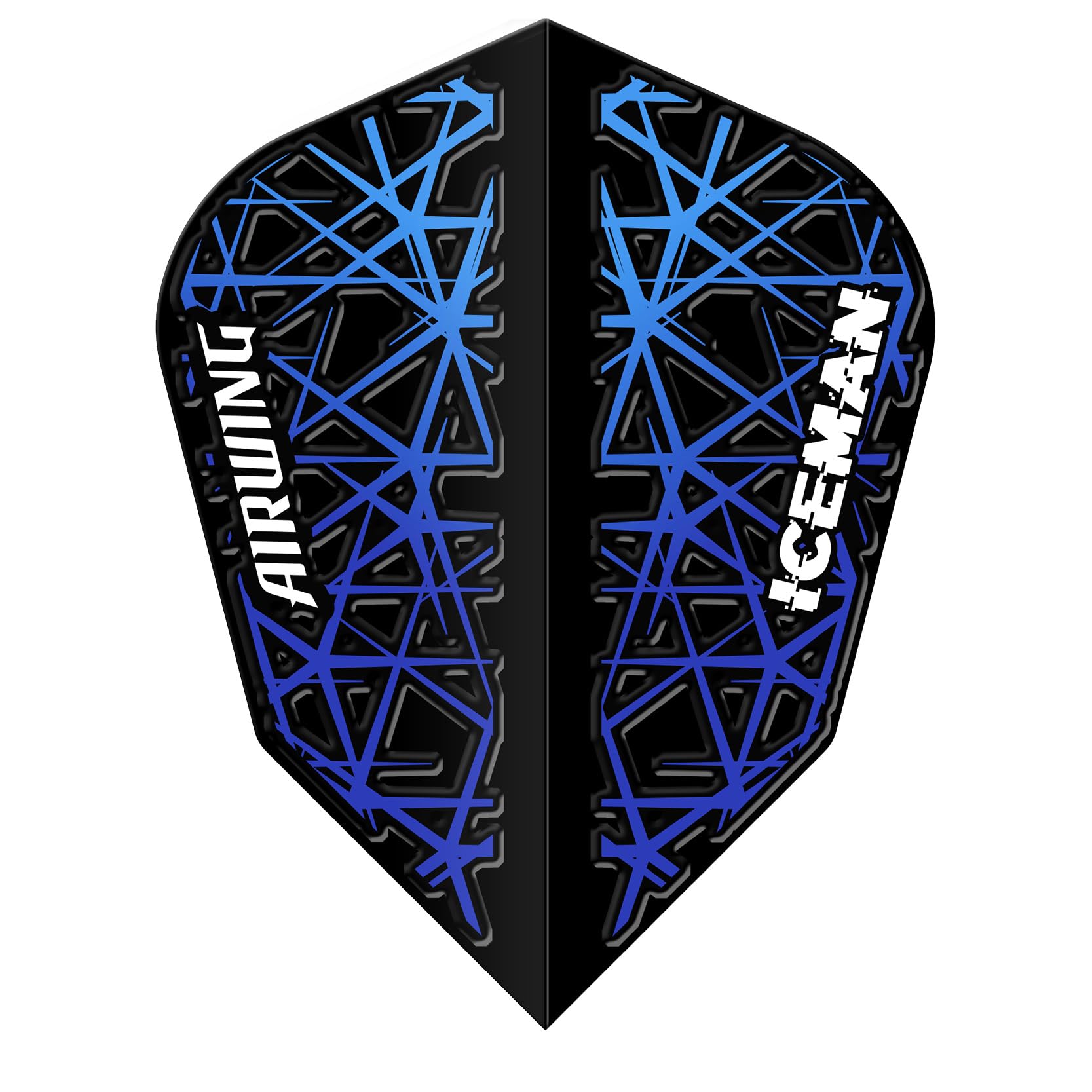 RED DRAGON Airwing Unique Moulded Gerwyn Price Iceman Blue V-Standard Dart Flights 1 Set Per Pack (3 Dart Flights in total)