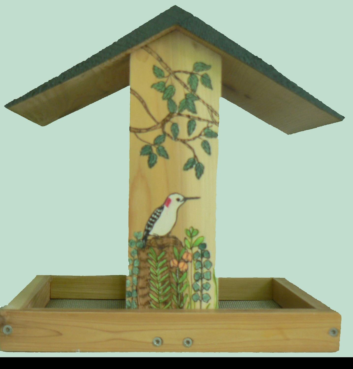 Amazon Com Sheltered Platform Bird Feeder Handmade