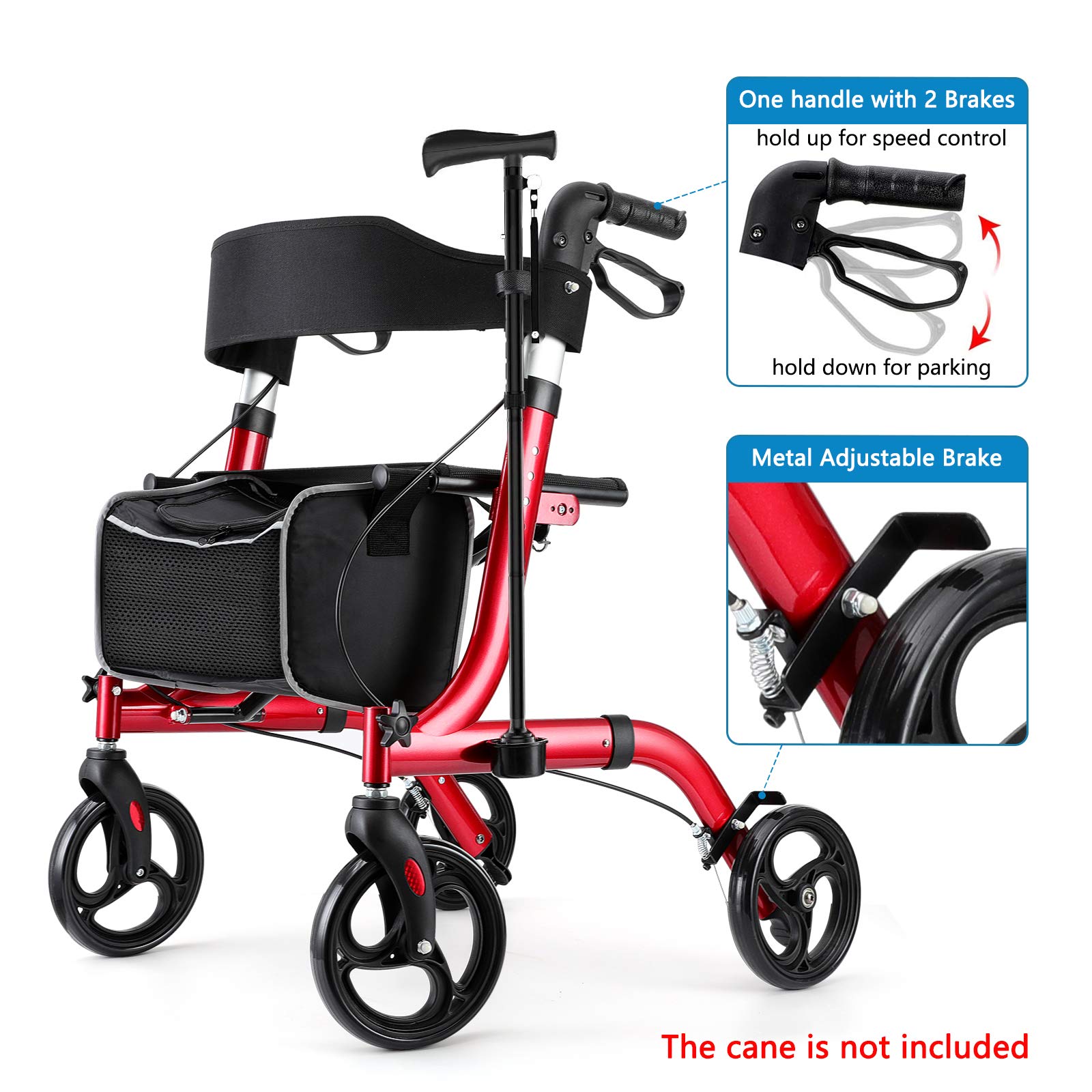 Rollator Walkers for Seniors- Rollator Walker with Seat 8
