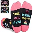 HAPPYPOP Birthday Gifts Ideas for Girls Age 6-12 - Birthday Socks for 6-12 Year Old Kids, Presents for 6-12 Year Olds