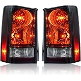 PAANLOK Set of 2 Direct Fit OE Replacement Tail Lights for 2009-2015 Honda Pilot - Smoke Complete Assembly with Bulbs &amp; Harness, DOT SAE Certified Waterproof OEM-Style Lamps, Plug and Play