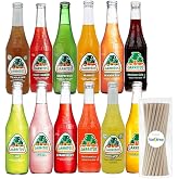 Jarritos Variety Pack Mexican Soft Soda Drink 12 fl oz Glass Bottles 12 Pack + 15 Sugarcane Disposable Straws by KOOL8SHOP Infinite Deals