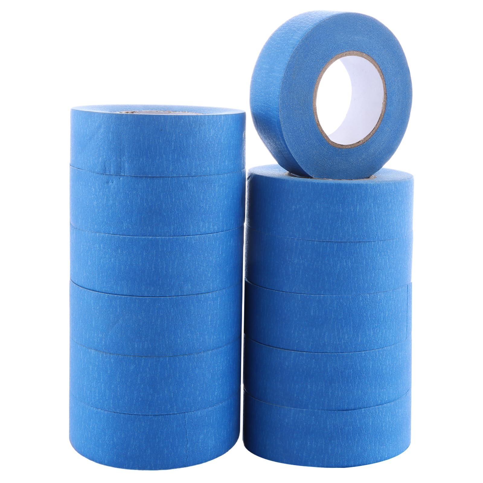 ASelected Premium Masking Tape 12 Rolls (25Mm X 30M) Blue Masking Tape Painting Tape For Painters, Decorators Professional Diy Use Painting Office Home Crafts More