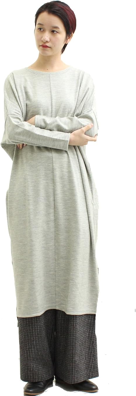 Amazon Co Jp ノート エ シロンス Note Et Silence ミルドスムース クルーワンピース 2601ct F グレー 服 ファッション小物