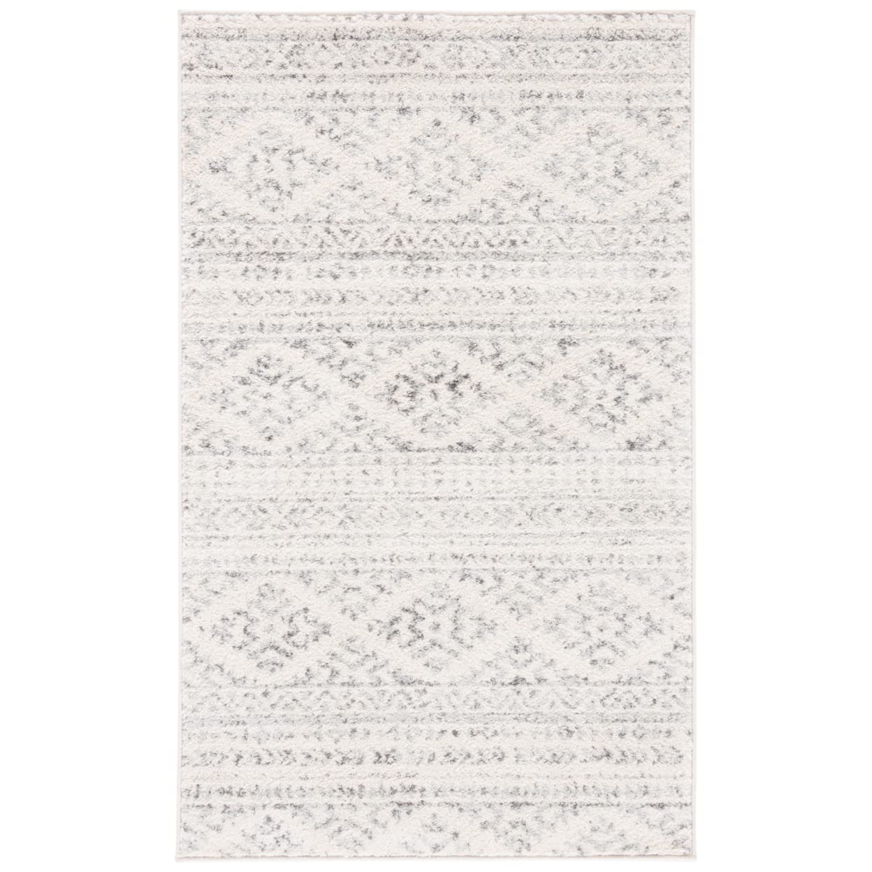 Safavieh Boho Chic Indoor Woven Accent Area Rug, Tulum Collection, TUL272, in Ivory/Grey, 61 X 91 cm for Living Room, Bedroom or Any Indoor Space