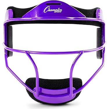 Masque facial de sécurité noir Diamond DFM-20 Baseball Softball Catcher