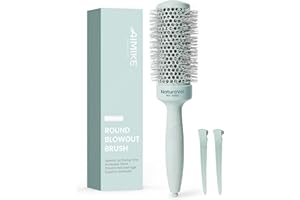 AIMIKE NaturaVol Round Brush for Blow Out, Round Hair Brush Nano Thermal Ceramic & Ionic Tech, for Blow Drying & Salon-like S
