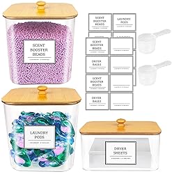 2+1 Pack Laundry Pods Container,Clear Laundry
