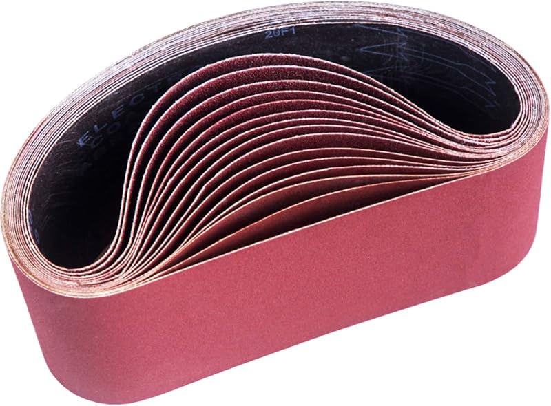 STEBRUAM 100 x 610 mm Sanding Belts 15 Pcs 80/120/150/240/400 Grains