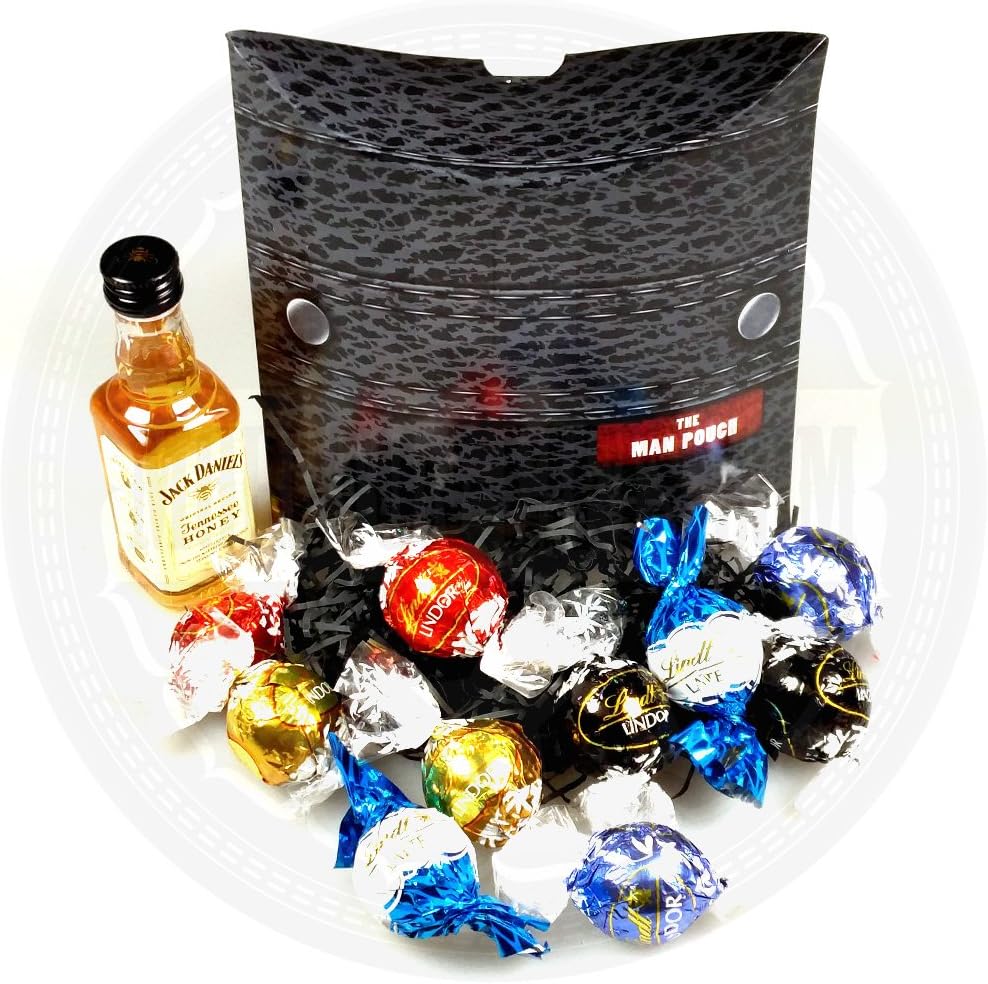 Jack Daniel's Honey And Lindt Truffles Man Pouch - By Moreton Gifts - Great Father's Day Gift, Gift for Men, Presents for Dad