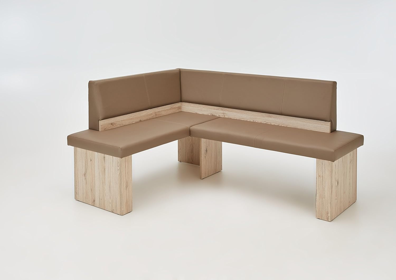 Eckbank Sitzbank Küchenbank „ Sabrina R“ Kunstleder Latte - San Remo