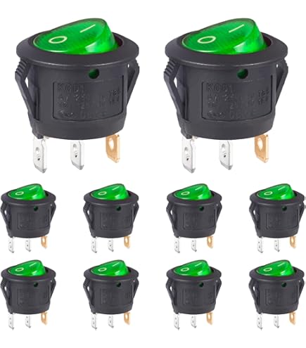 Light Switches On Off Switch Square Rocker Toggle Switch 6A 250V / 10A ...