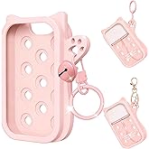 PeaKalo Cat Silicone Case for Touchland Hand Sanitizer Spray, Compatible with Power Mist Glow Mist 1 FL OZ/30ML for Touchland Case with 2 Keychains Cute Bell Portable Travel Accessory