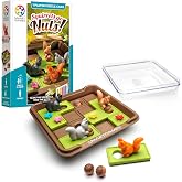SmartGames Squirrels Go Nuts! &ndash; Sliding Travel Puzzle Game, Ages 6+ | Slide the squirrels, drop acorns | Logic and planning | Kids and adults | 60 challenges | Stash every acorn away!