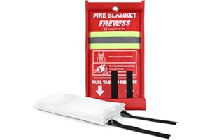 FIREWESS Emergency Fire Blanket, 1 Pack Fiberglass Flame Retardant Fire Blankets Emergency for Home, Kitchen, Car, Office, Grill, 39.4X 39.4inch Fire Extinguisher Blanket