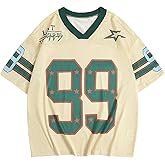 Verdusa Women's Plus Size Jersey T Shirts Hip Hop Short Sleeve Oversized Tee Tops Streetwear