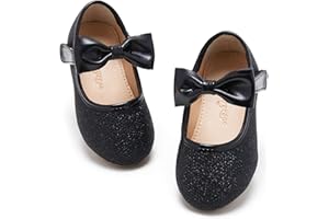 Flaryzone Toddler/Little Girls' Ballerina Flat Mary Jane Princess Dress Shoes - Wedding School Party