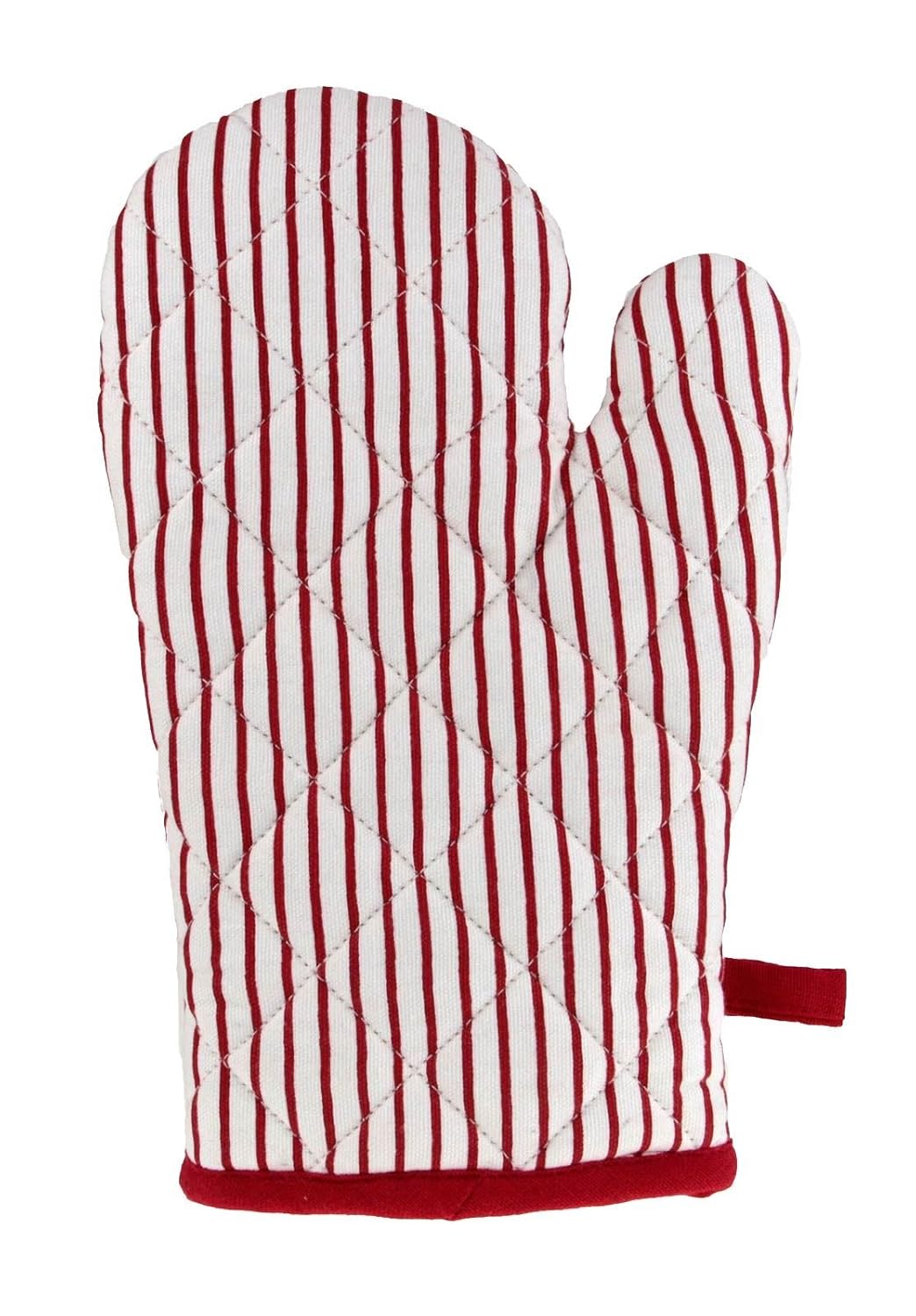 Stripe Linen Oven Glove | Natural/Red