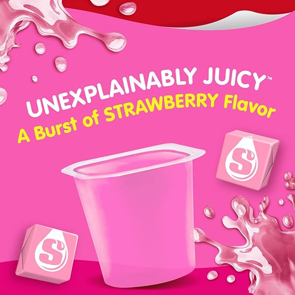 SNACK PACK PINK STARBURST FLAVORED JUICY GELS CUPS, 3.25 OZ., 6-COUNT