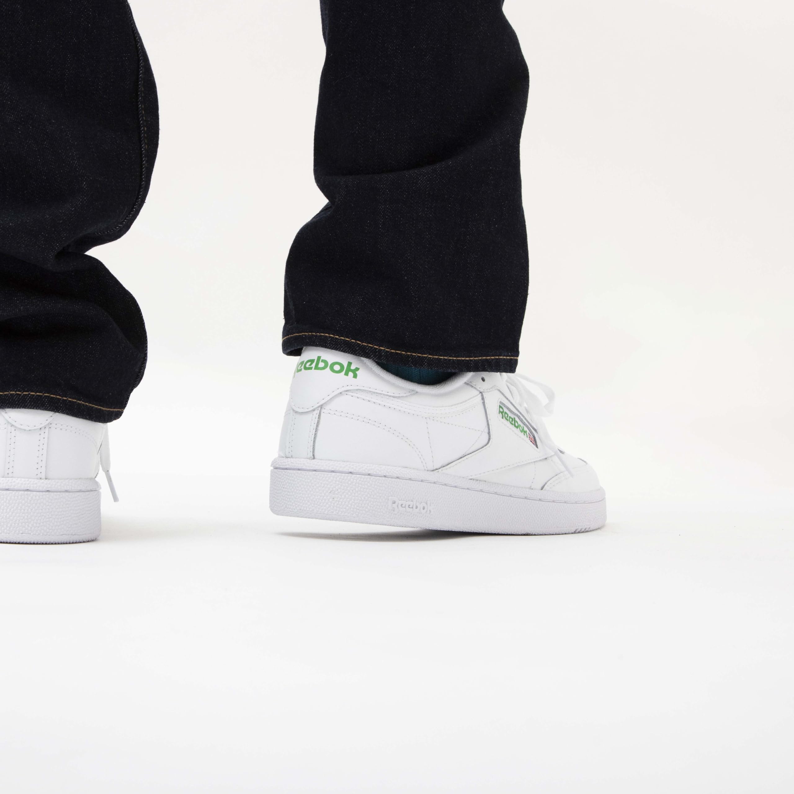 Reebok Herren Club 85 Fitnessschuhe, Int White Green, 44.5 EU 8