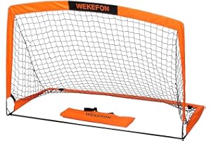 WEKEFON Soccer Goal with Carry Bag, 10/9MM Strengthen Pole, Arched Design, Kids Soccer Goals for Backyard Set 5x 3.1/3.6x2.7/2.9x2.4ft Portable Pop Up Soccer Nets for Toddler, Adults, Youth Games, Play, Gifts