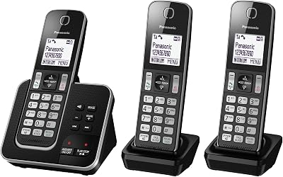 Panasonic KX-TGD623 Cordless Phone with Call Block, Digital Answering Machine,