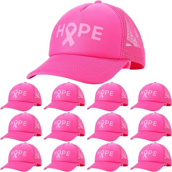 Women Cancer Awareness Baseball Caps Set 20 Pack Adjustable Unisex Hats Mepase 12 Pcs Breast Cancer Awareness Hats Bulk Pink Ribbon  main image 2