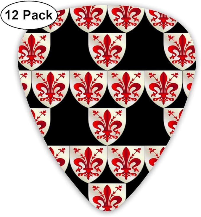 Florencia italiana flor de lis 351 Forma de guitarra de celuloide