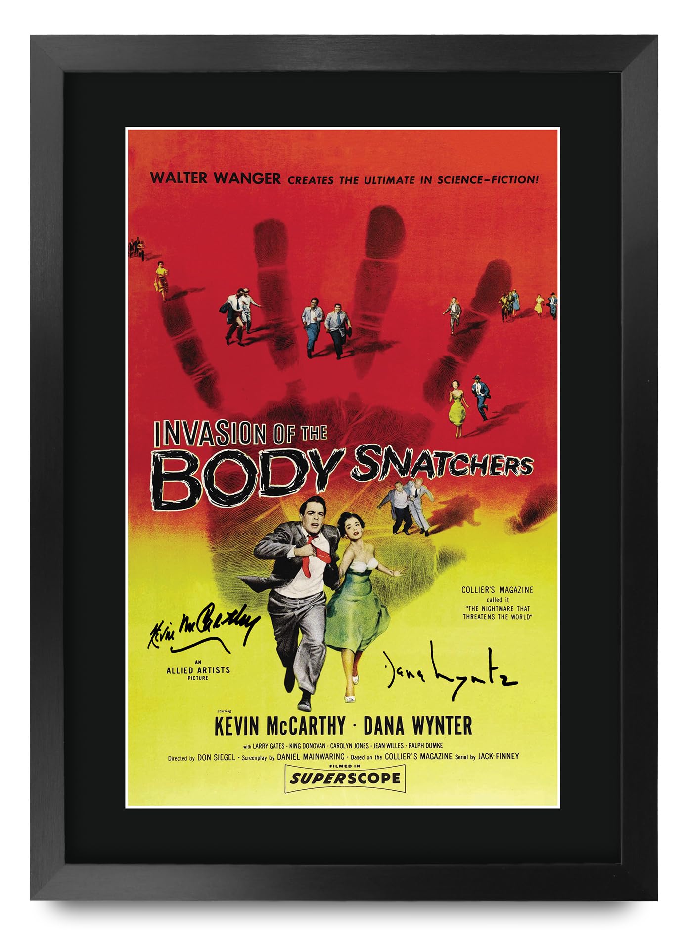 HWC Trading FR A3 Invasion of the Body Snatchers (1956) Gifts Printed Poster Signed Autograph Picture for Movie Memorabilia Fans - A3 Framed