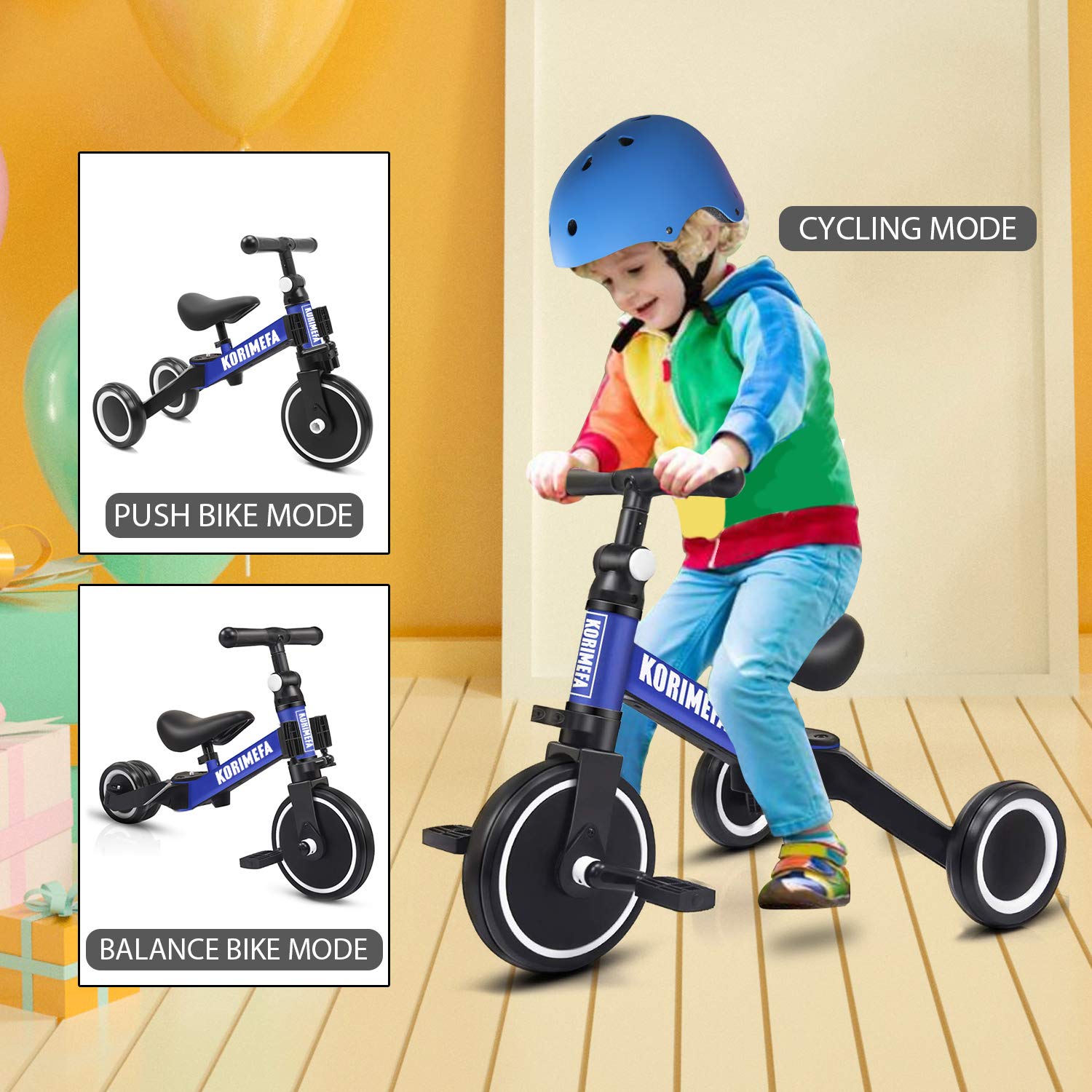 Toddlers Tricycle with Removable Pedals 
