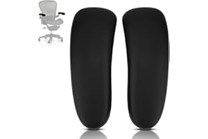 SINOLUXE Chair Armrest Replacement Arm Pads Caps for Herman Miller Remastered Aeron Chair – Compatible with Remastered Version Only, Black 1 Pair(Not for Classic Aeron)
