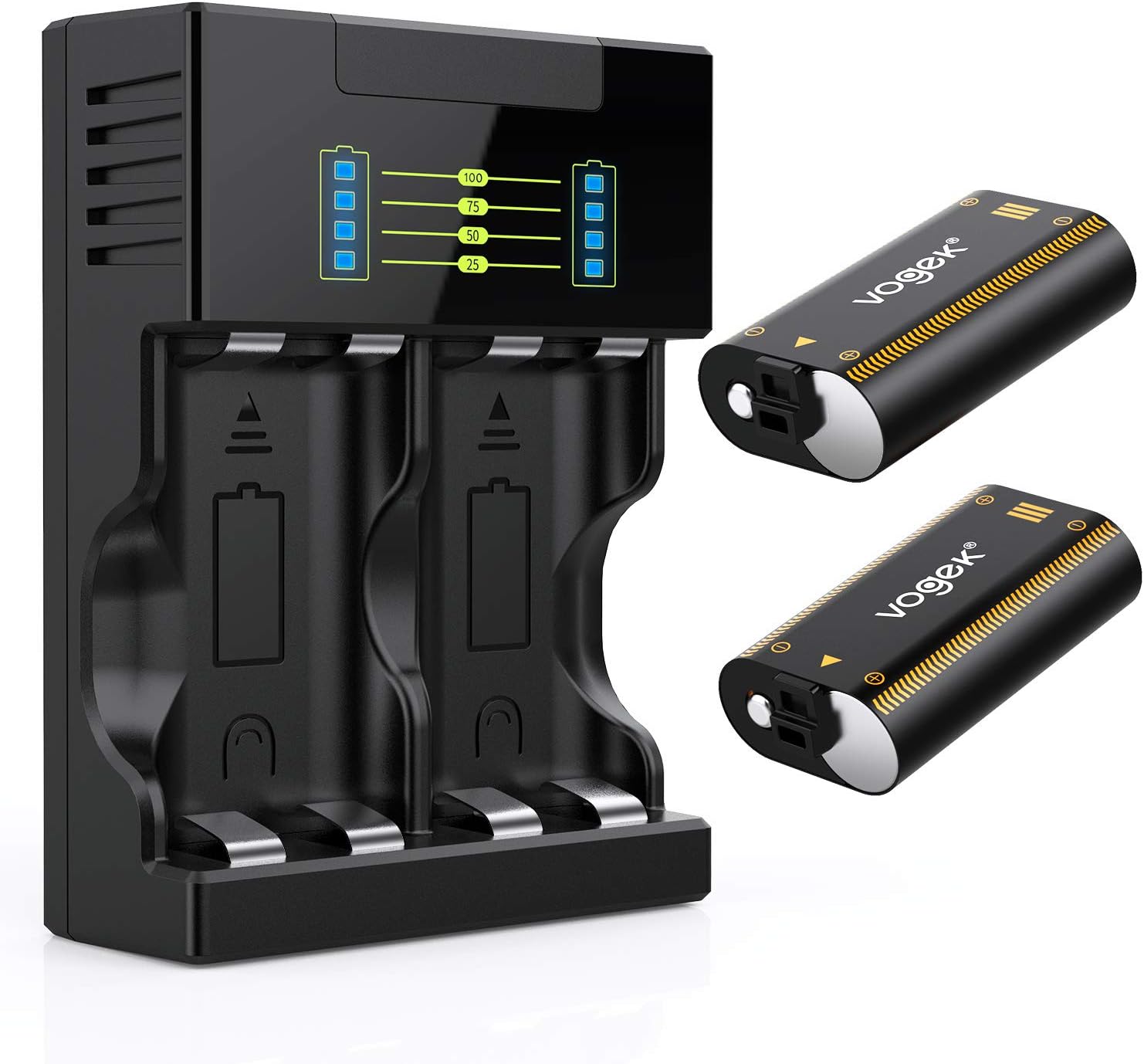 Vogek Xbox One Controller Battery Pack, 2 x 2200mAh Rechargeable