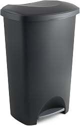 Addis Eco 50 Litre Plastic Pedal Bin All Black Recycled UK Made