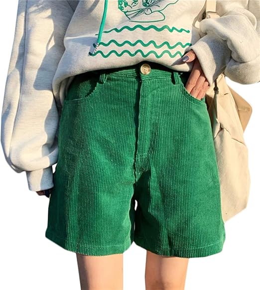 Amazon ｊｑｂｆｌショートパンツ レディース 秋冬 ゆったり ハーフパンツ コーデュロイ 短パン ハイウェスト 美脚 カジュアル ボトムス 無地 ショーパン おしゃれ ショートパンツ 通販