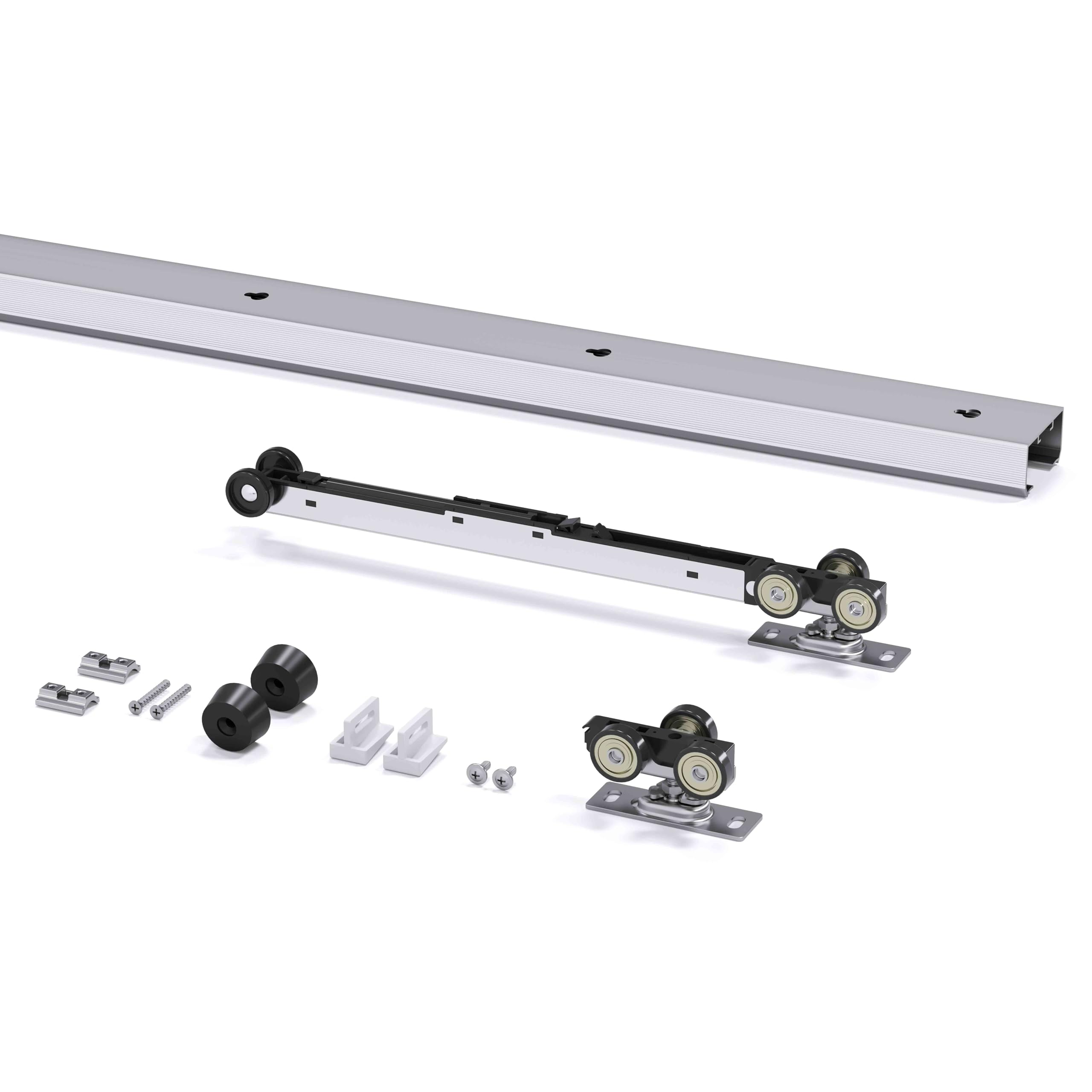 Photo 1 of ***FACTORY SEALED***EaseLife 6FT Sliding Pocket Door Hardware Kit Soft Close Mechanism, Aluminum Box Rail Kit,Slide Smoothly Quietly,Easy Install,No Door (72" Track Kit for 24"~36" Wide Single Door)