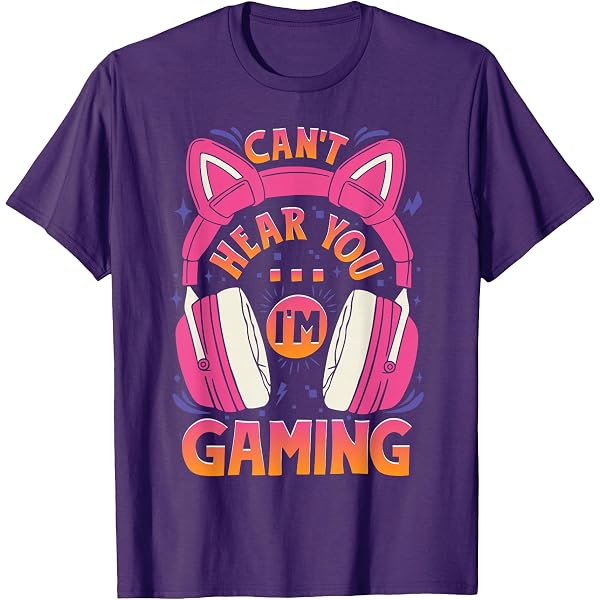 Cant Hear You Im Gaming Cuffie Gamer Uomini Ragazzi Bambini Adolescenti Maglietta Cant Hear You Im Gaming Cuffie Gamer Uomini Ragazzi Bambini Adolescenti Maglietta