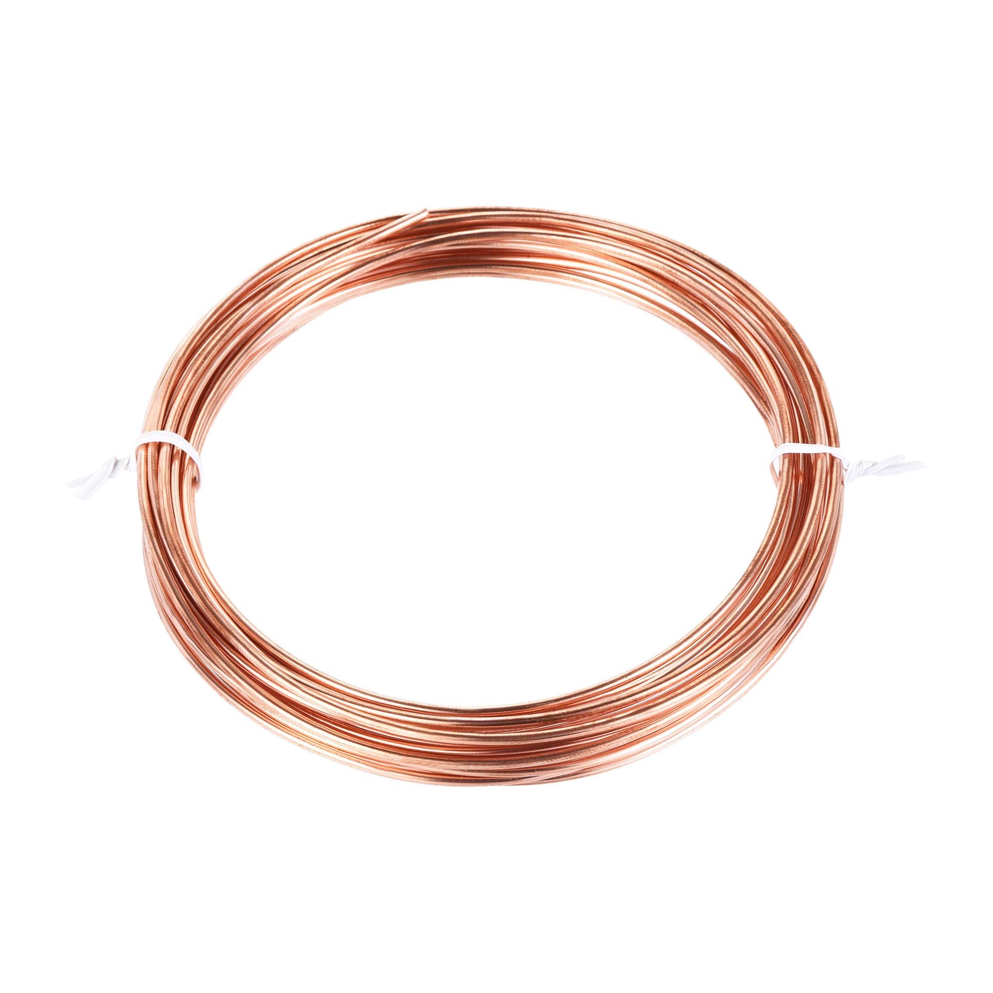 sourcing map Refrigeration Tubing 2mm OD x 1mm ID x 19.5Ft Length Copper Tubing Coil