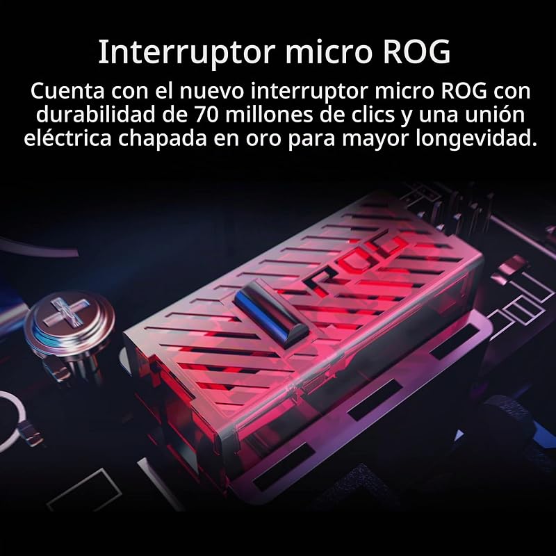 ROG Gladius III - Rato Gamer Assimétrico (26.000 DPI, desvio de 1%, Botões de ação instantânea, Soquete Switch Push-Fit II, estética ROG gravada a laser, ROG Paracord, Aura Sync) - Preto