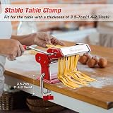 Sailnovo 3-in-1 Stainless Pasta Machine 9 Thickness 2 Width Red view 5
