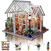 GuDoQi DIY Miniature Dollhouse Kit, Tiny House kit with Music, Miniature House Kit 1:24 Scale, Great Handmade Crafts Gift for Birthday Christmas, Beautiful Flower Shop