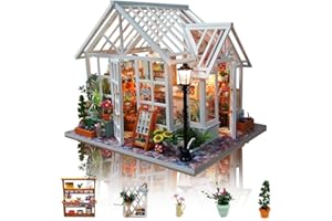 GuDoQi DIY Miniature Dollhouse Kit, Tiny House kit with Music, Miniature House Kit 1:24 Scale, Great Handmade Crafts Gift for Birthday Easter, Beautiful Flower Shop
