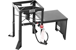 Fire Riot Propane Outdoor High Pressure Dual Jet Burner Gas Boiler & Cooker with 130,000BTU, 10PSI CSA Approve Adjusable Regulator, for Outdoor Fryer, Canjun Fry & Boil, Maple Syrup Prep, Seafood Boil