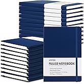 LYDTICK 20 Pack Journals for Writing College Ruled Notebooks Journal in Bulk, Hardcover Notebooks (200Pages) for Note Talking, Lined Bullet Journals for Home School Office, 5.7"x8.4", Navy