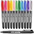 Wet Erase Markers, EZZGOL 12 Colors Bullet Tip Wine Glass Markers, Overhead Transparency Smudge-Free Markers For Dry Erase Whiteboards Schedule Glass and Any Kind of Wet Erase Surface, Wipe with Water